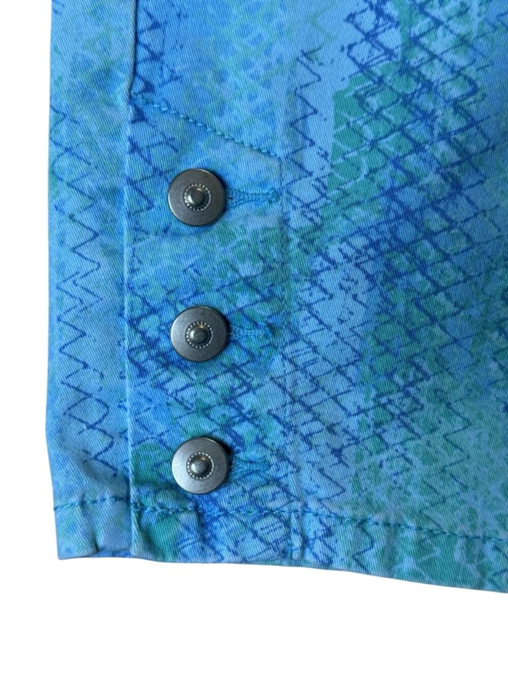 Ruby Rd. Womens Cropped Pants Blue Python Snakeskin Print Stretch - 14 - Picture 5 of 13